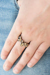 Paparazzi “Get Your Glitter On” Brass Dainty Stretch Ring