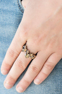 Paparazzi “Get Your Glitter On” Brass Dainty Stretch Ring