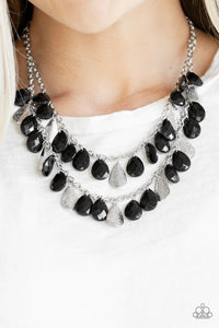 Paparazzi “Life of the Fiesta” Black Teardrop Fringe Necklace