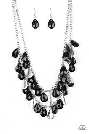 Paparazzi “Life of the Fiesta” Black Teardrop Fringe Necklace