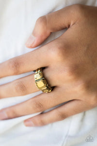 Paparazzi “Royal Rogue” Brass Aurum Dainty Stretch Ring