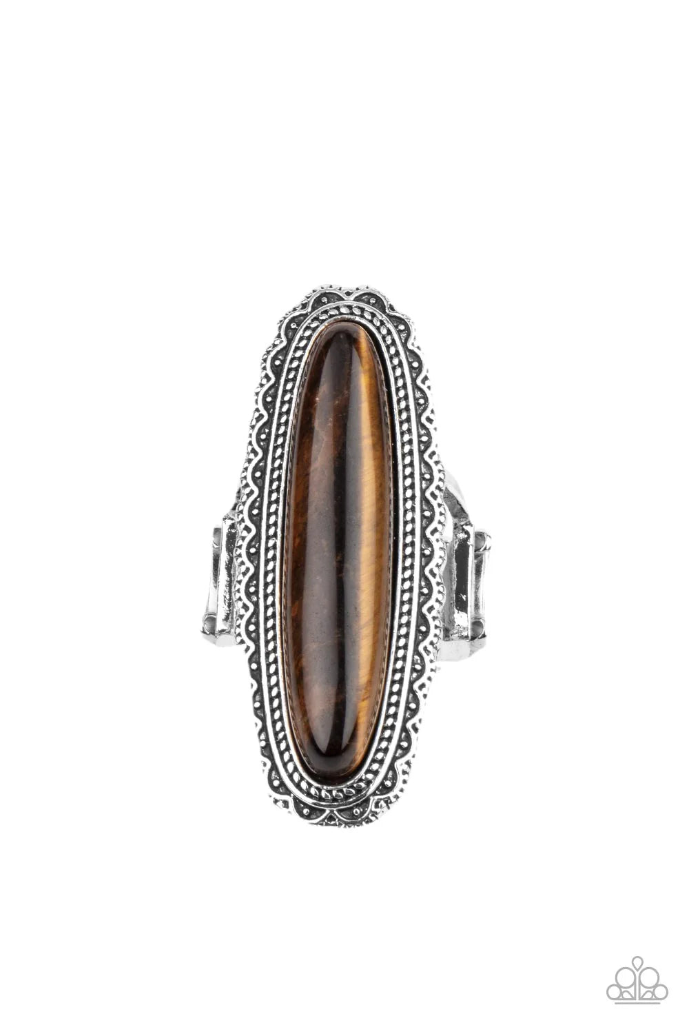 Paparazzi “Eco Equinox” Brown Cat’s Eye Stretch Ring