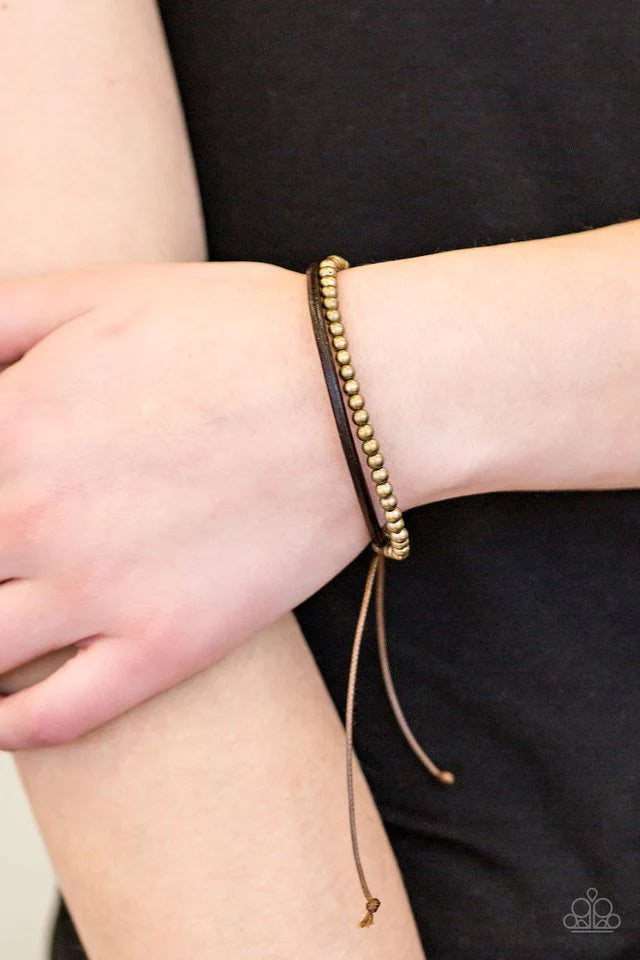 Paparazzi “Mountain Mod” Brass Urban Bracelet