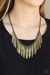 Paparazzi “The Thrill Seeker” Brass Fringe Necklace