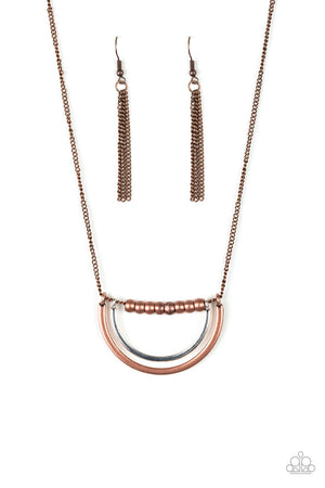 Paparazzi "Artificial Arches" - Copper & Silver Necklace