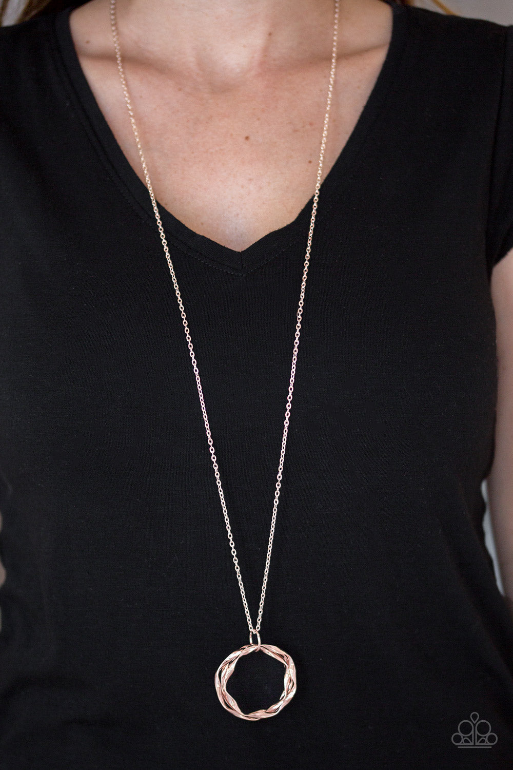 Paparazzi "Millennial Minimalist" - Rose Gold Necklace