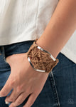 Paparazzi "Macrame Mode" - Brown Corded Cuff Bracelet