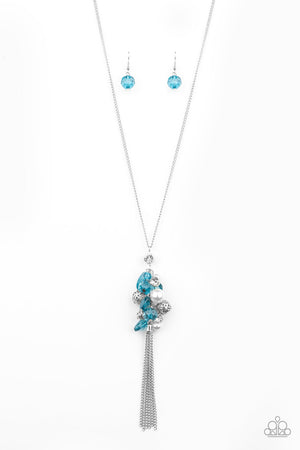 Paparazzi "Party Girl Glow" - Blue Crystal Bead Necklace