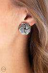 Paparazzi “Noticeably Knotted” Silver Clip-On Earrings
