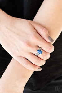 Paparazzi “The Zest of Intentions” Blue Slim Fit Stretch Ring