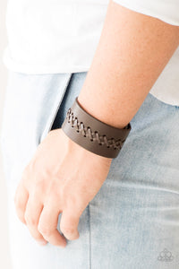 Paparazzi “Be a Sport” Men’s Brown Leather Bracelet