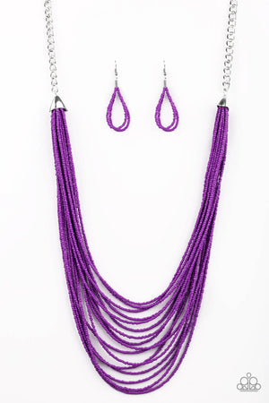 Paparazzi “Peacefully Pacific” Purple Seed Bead Necklace