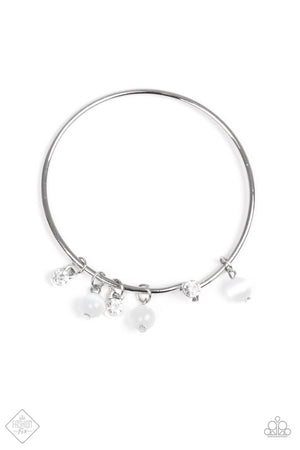 Paparazzi “Marine Melody” White Clasp Bangle Bracelet