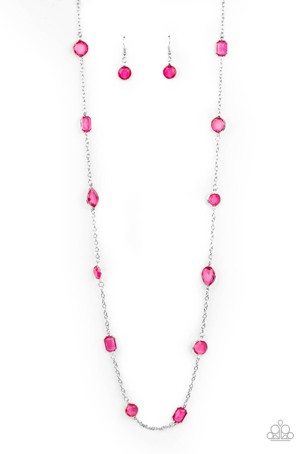 Paparazzi “Glassy Glamorous” Pink Gem Necklace