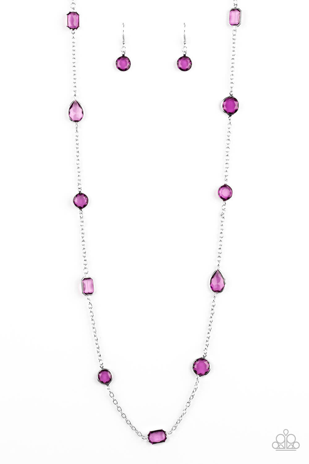 Paparazzi “Glassy Glamorous” Purple Necklace