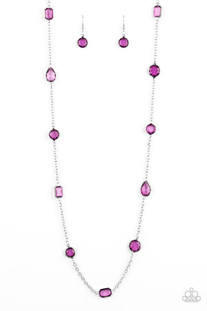 Paparazzi “Glassy Glamorous” Purple Necklace