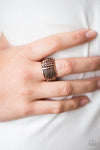 Vintage Paparazzi “Texture Later” Copper Stretch Ring