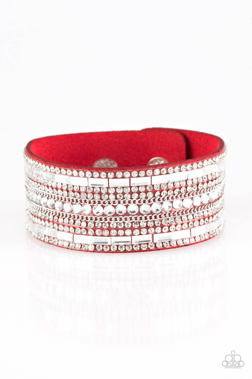 Paparazzi “Rebel Radiance” Red Single Leather Wrap Bracelet