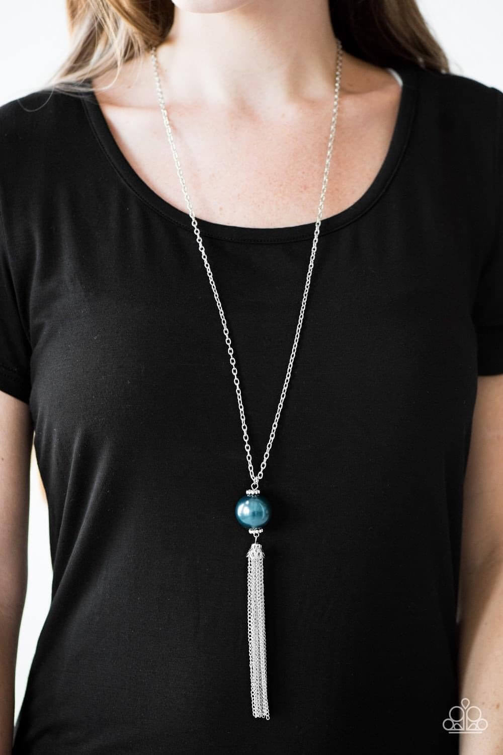 Paparazzi “Be a Boss” Blue Pearl Tassel Necklace