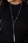 Vintage Paparazzi “Out All Night” Blue Crystal Like Y Necklace
