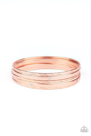 Paparazzi “Be There with Baubles On” Shiny Copper Bangle Bracelet