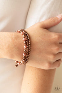 Paparazzi “Grandiose Slam” Copper Bead Stretch Bracelet