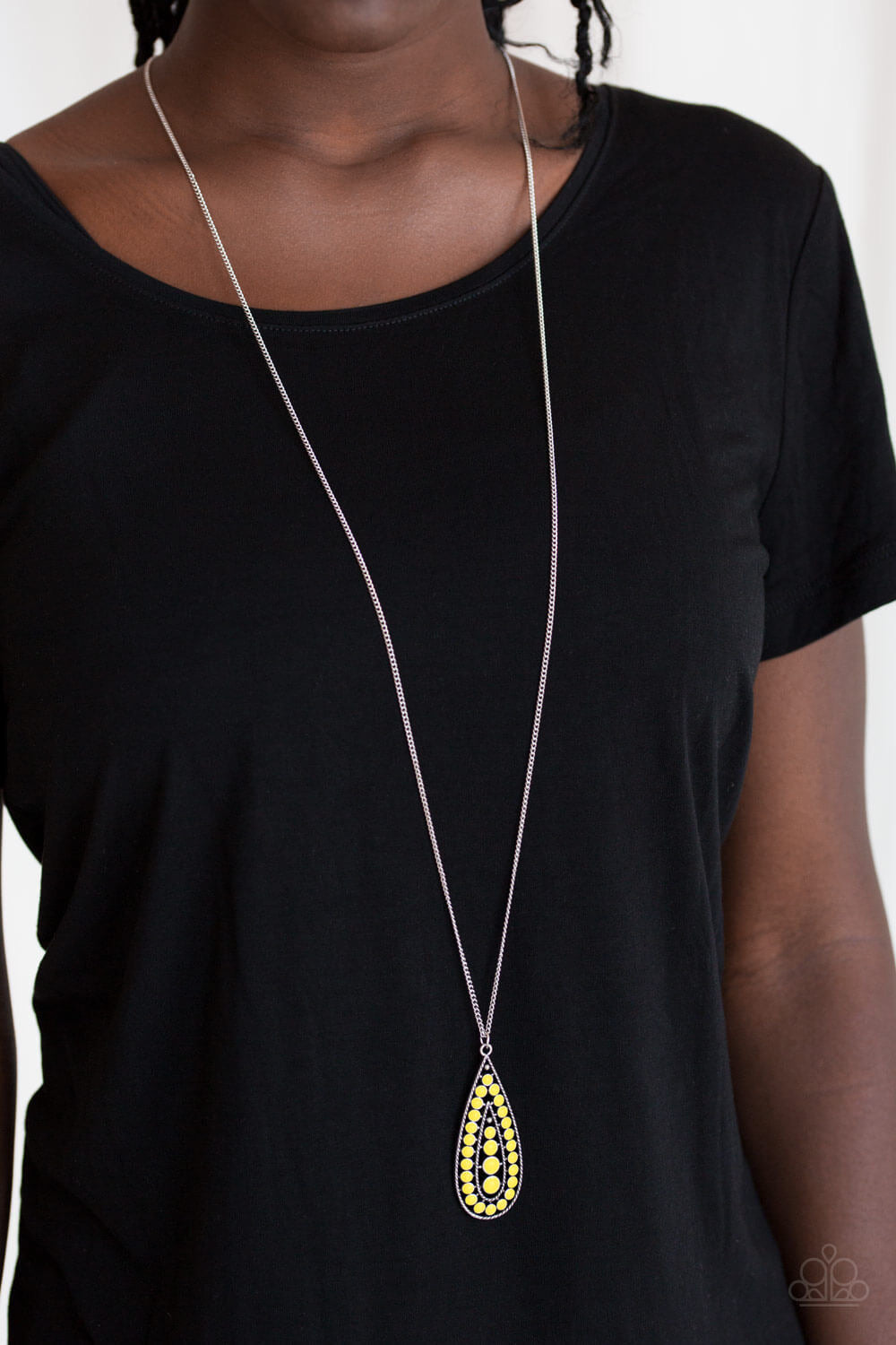 Paparazzi “Tiki Tease” Yellow Teardrop Necklace