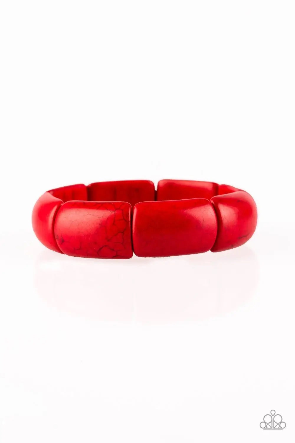 Paparazzi “Peace Out” Red Stone Stretch Bracelet