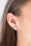 Paparazzi “Bright as a Button” Silver Post Earrings