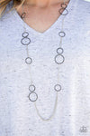 Paparazzi “Hoop and Hoppin” Black Hoop Necklace