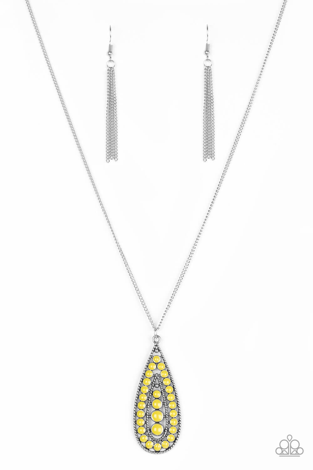 Paparazzi “Tiki Tease” Yellow Teardrop Necklace