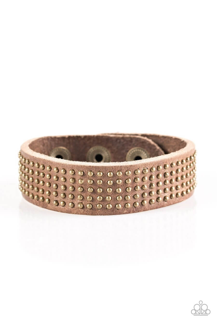 Paparazzi “Road Pilot” Brown and Brass Urban Leather Bracelet