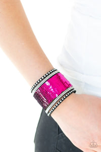 Paparazzi “Mermaids Have More Fun” Pink/Silver Reversible Sequins Mermaid Bracelet