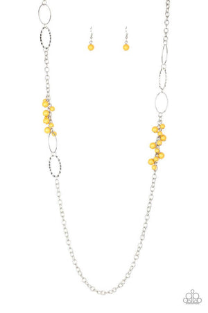 Paparazzi “Flirty Foxtrot” Yellow Bead Necklace