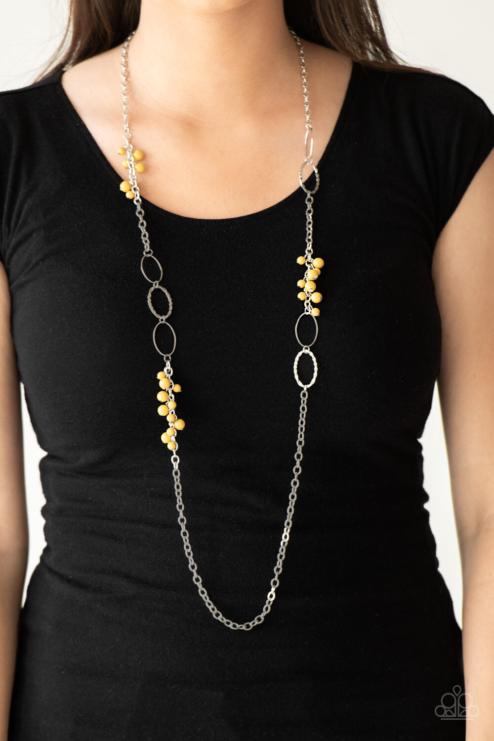 Paparazzi “Flirty Foxtrot” Yellow Bead Necklace