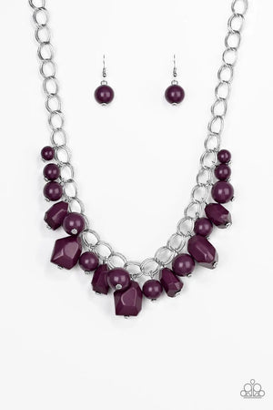Paparazzi “ Gorgeously Globetrotter” Plum Purple Fringe Necklace