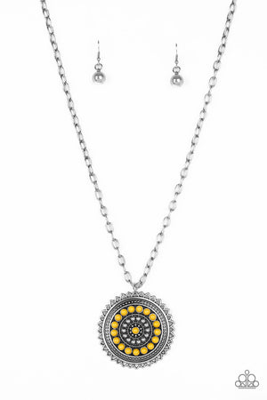 Paparazzi “Lost Sol” Yellow Bead Sunburst Pendant