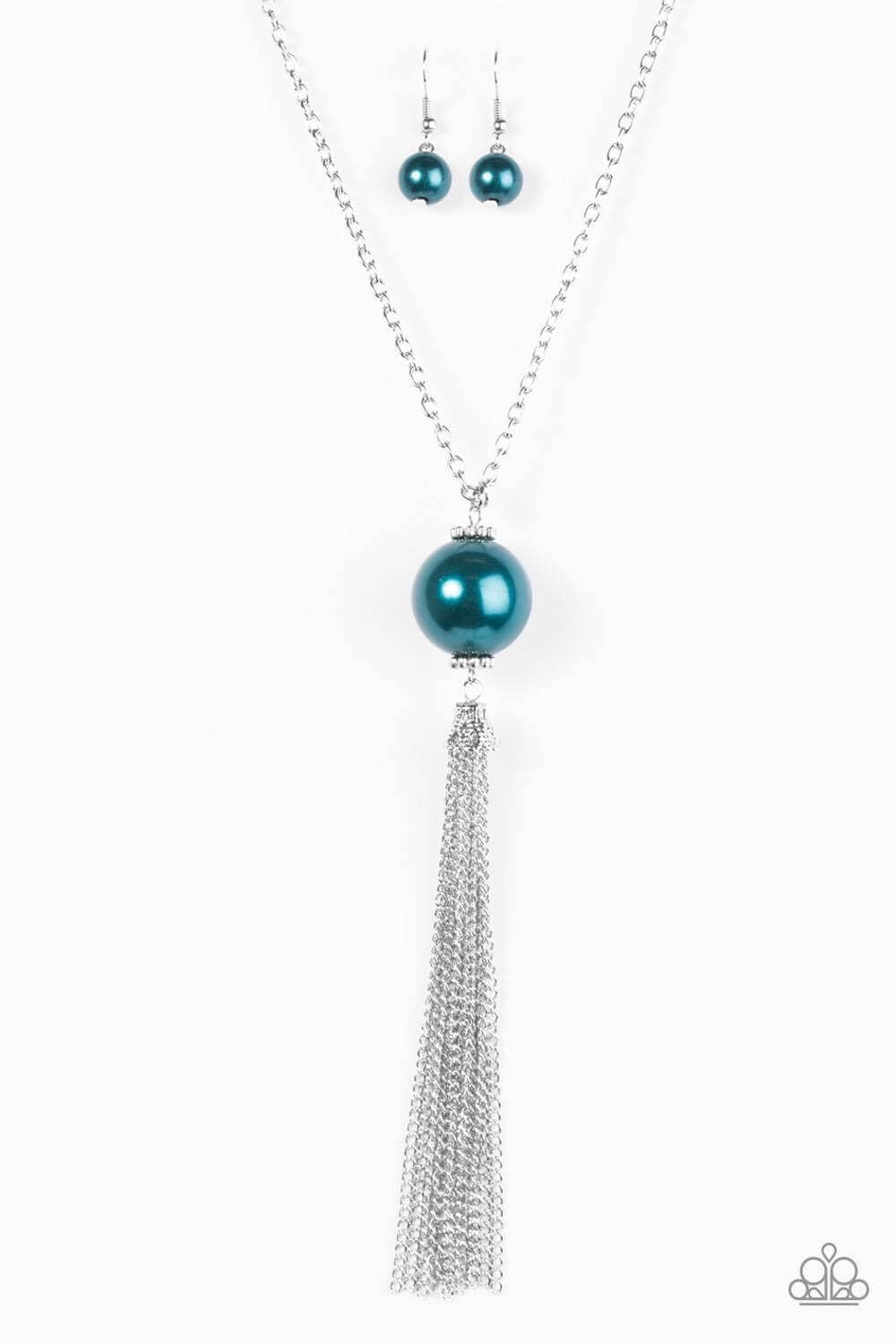Paparazzi “Be a Boss” Blue Pearl Tassel Necklace