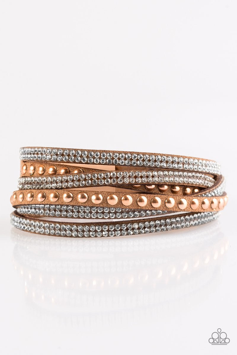 Paparazzi “I Bold You So!” Copper Double Leather Wrap Bracelet