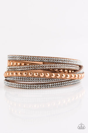 Paparazzi “I Bold You So!” Copper Double Leather Wrap Bracelet