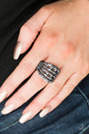 Paparazzi “Go to Grate Length” Black Stretch Ring