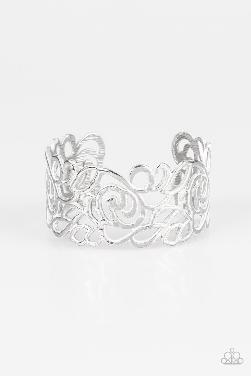 Paparazzi “Victorian Gardens” White Floral Cuff Bracelet