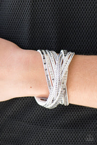 Paparazzi “I Came to Slay” White Urban Double Leather Wrap Bracelet