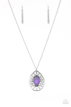 Paparazzi “Summer Sunbeam “ Purple Sunburst Necklace