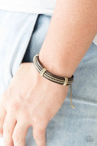 Paparazzi “Rugged Rambler” Brown Men’s Urban Leather Bracelet