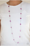Paparazzi “Glassy Glamorous” Purple Glassy Stone Necklace