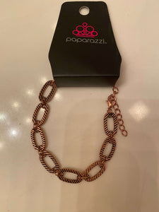 Vintage Paparazzi “Street Style” Copper Link Clasp Bracelet