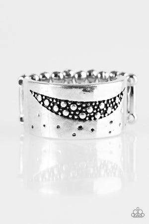 Paparazzi Ring “Texture Trip” Silver Stretch Ring