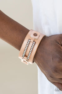 Paparazzi “Street Glam” Copper Leather Bracelet