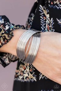 Paparazzi “Urban Glam” Silver Cuff Fashion Fix Bracelet